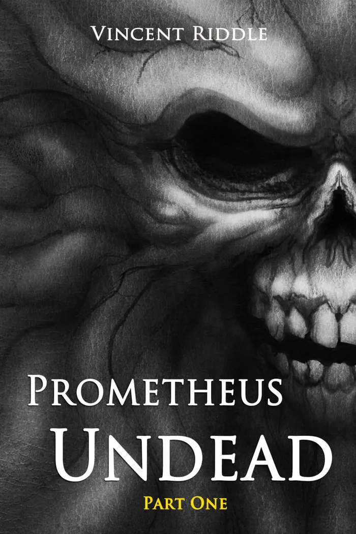 Cover of Prometheus Undead, Part One: a grey, decaying skull